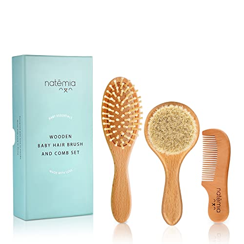 Gentle Soft Bristle Baby Boy Hair Brush for Infant Grooming and Safe Hair Care