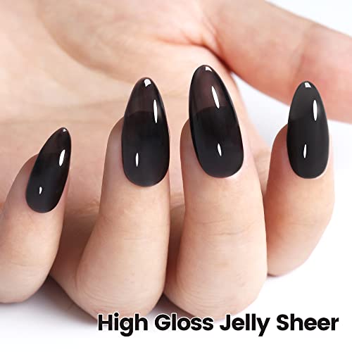 Black Jelly Nail Polish 15ml Dark Glossy Finish for Stunning, Smooth Nails - Image 2