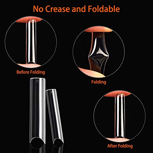 Tapered Square Acrylic Nails with French Tips - Image 5
