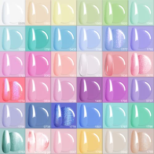 Macaron Gel Nail Polish Set 6 Vibrant Colors Long-Lasting Manicure - Image 2
