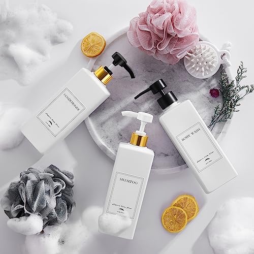 3-in-1 Shower Dispenser 16 oz Capacity for Shampoo Conditioner Body Wash - Image 2