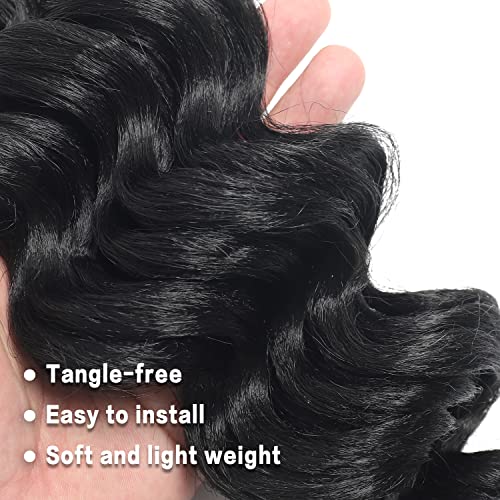 18 Inch Deep Wave Synthetic Crochet Hair Extensions Natural Looking - Image 5