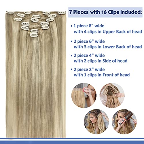 Blonde Human Hair Clip-In Extension - Image 5