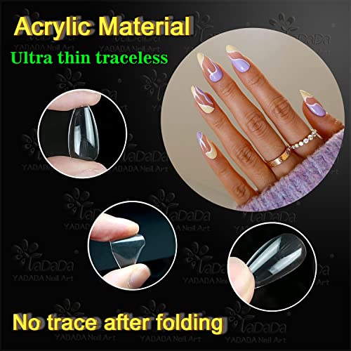Medium Almond Acrylic Nail Extension Kit - 20 Piece Set Durable & Stylish - Image 2