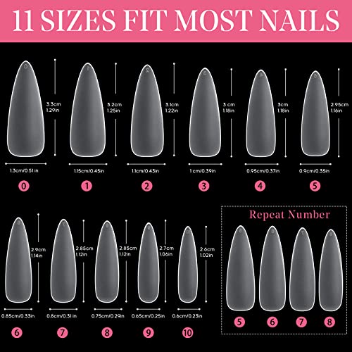 Long Almond Acrylic Nails - Image 2