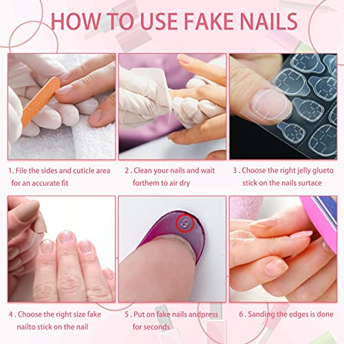 Stylish Coffin Shape Acrylic Nails for Trendy Nail Art Various Colors - Image 5