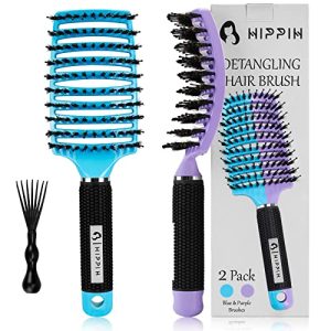 Flexiglide Detangling Brush for All Hair Types - Ergonomic Handle Design