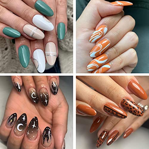 Almond Short Nail Shapes Clear Acrylic Tips for Natural Look - Image 2