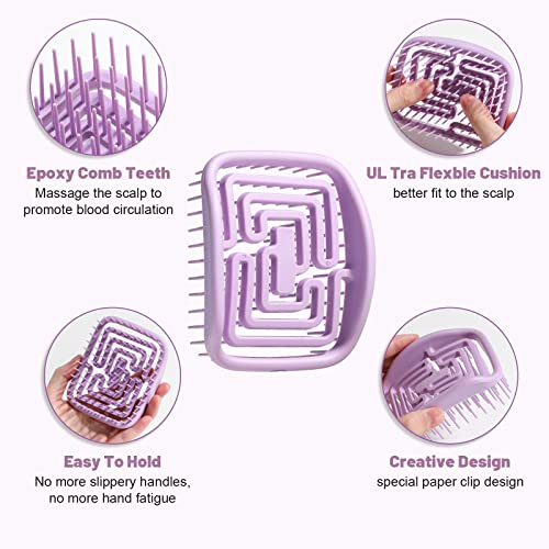 Flexible Manta Hair Brush for All Hair Types with Soft Touch Handle Large - Image 6