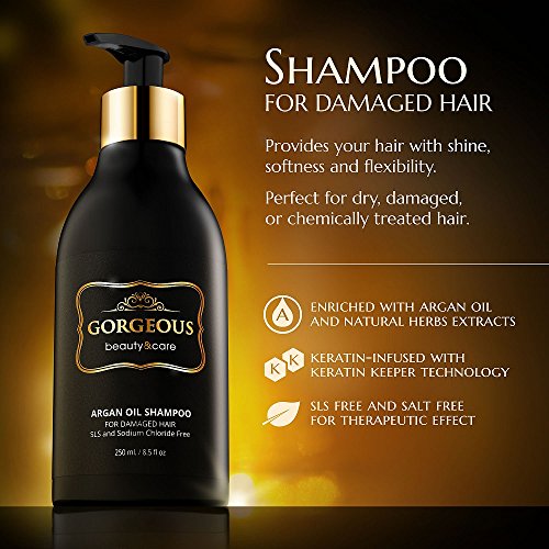 Nourishing Argan Oil Hair Treatment Set Dry Hair Revitalization 8 oz Bottle - Image 5