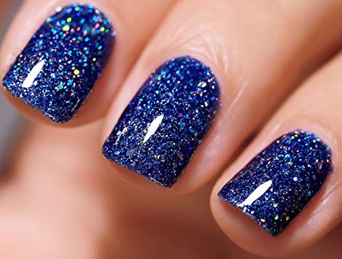 Sparkling Blue Nail Polish 15ml with Long-Lasting Shine