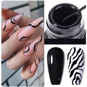 Monochrome Nail Art Kit for Creative and Stylish Manicures at Home, 10 Piece Set