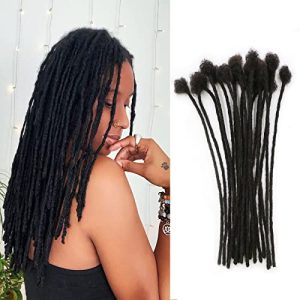 20 Inch Caucasian Human Hair Dreadlock Extensions Natural Look Stylish Hair