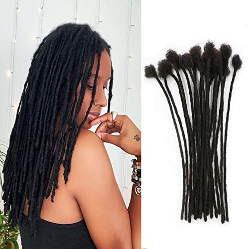 20 Inch Caucasian Human Hair Dreadlock Extensions Natural Look Stylish Hair