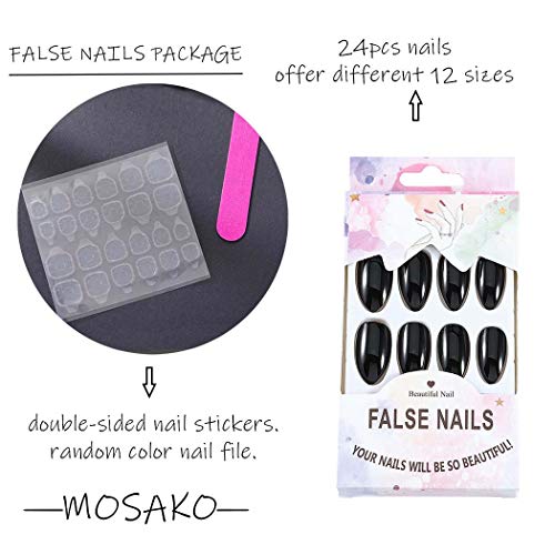 Black and red stick-on nails. - Image 7