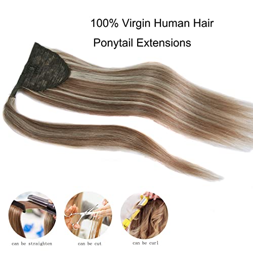24 Inch Blonde Human Hair Ponytail Extension Clip-In for Natural Full Look - Image 3