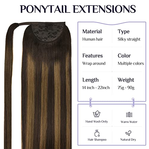 18 Inch Clip-In Human Hair Ponytail Extension Natural Look and Feel - Image 2