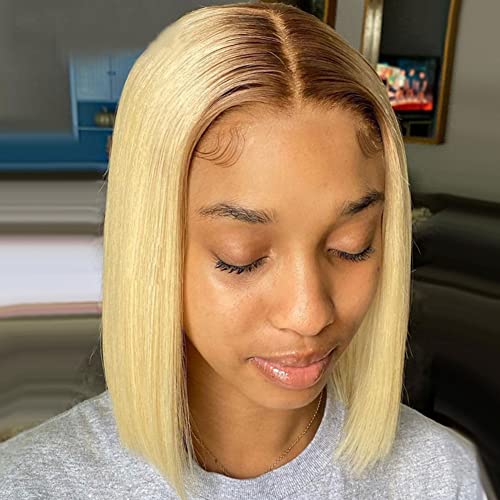 Blonde Lace Front Bob Human Hair Wig - Image 4