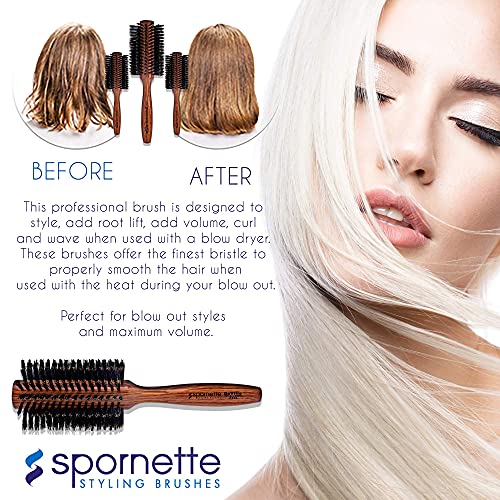 Professional Boar Bristle Round Hair Brush for Smooth Styling and Frizz Control, 2.5 Inch - Image 6