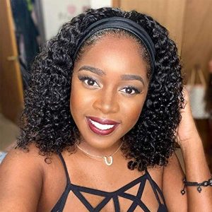 Bobbi Boss 100% Human Hair Headband Wig, 14 Inch, Effortless Style