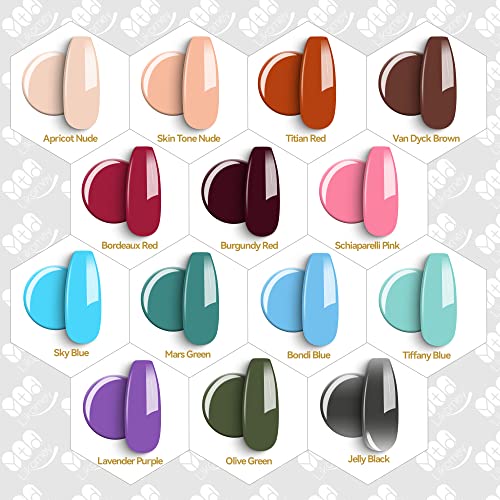 Blue Sky 15ml Gel Nail Polish, Long-Lasting High-Gloss Finish for Beautiful Nails - Image 8