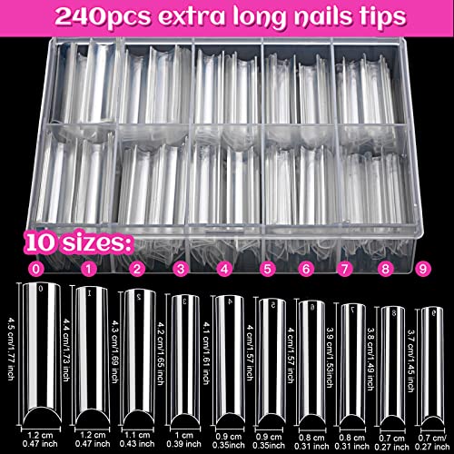Acrylic Nails Kit Complete Set for Beautiful Nails with 24 Nail Tips and Tools - Image 2