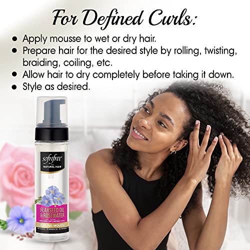 Flaxseed Natural Hold Hair Mousse 8 oz Bottle for Styling - Image 4