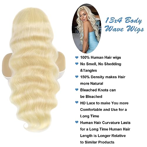 613 Blonde 100% Remy Human Hair Wig with Natural Look and Adjustable Cap Size - Image 5