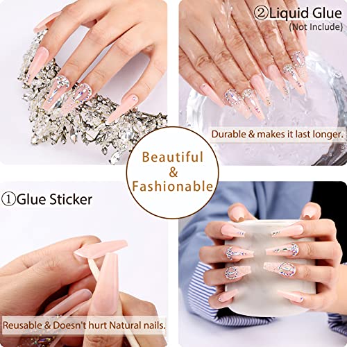 Sparkling acrylic nails with dazzling embellishments. - Image 5