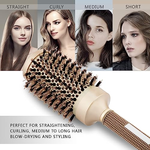 Professional Round Barrel Hair Brush for Effortless Styling and Curling, Medium Size - Image 6