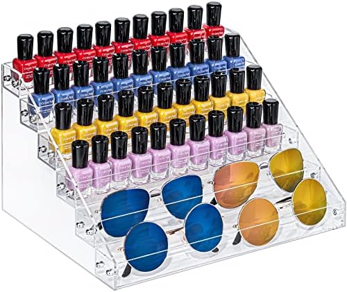 24 Bottle Acrylic Nail Polish Holder Organizer Display Stand Clear