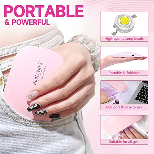 9-Piece Gel Nail Starter Kit with Acrylic Gel for At-Home Nail Art and Design - Image 7