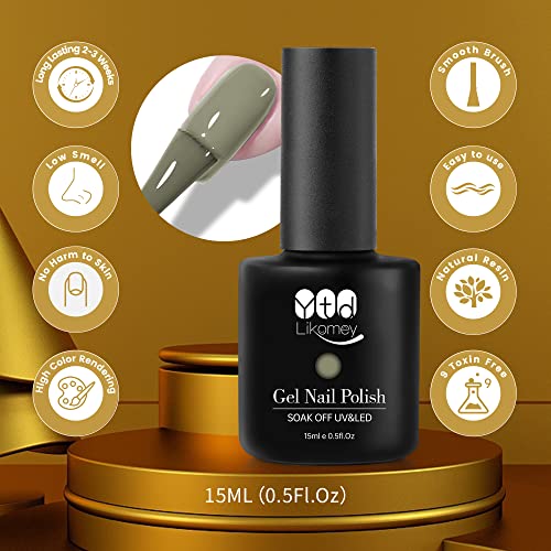 Army Green Chip-Resistant Nail Polish 0.5 fl oz Long-Lasting Wear - Image 7