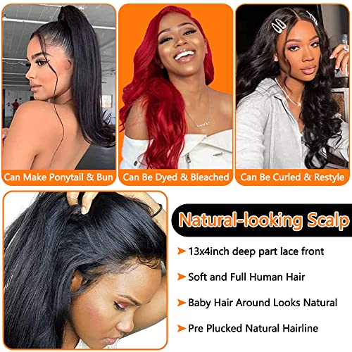 16 Inch Natural Brown Human Hair Lace Front Wig for Comfortable All-Day Wear - Image 5