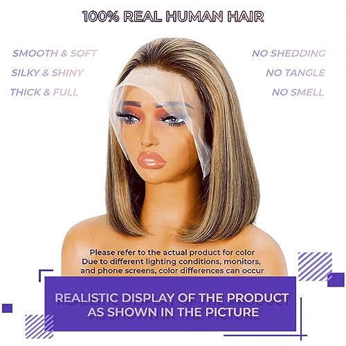 14 Inch Human Hair Blunt Bob Wig for Women Natural Look Soft Texture - Image 2