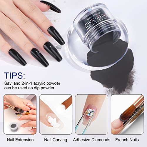 Chic Black Acrylic Nails Kit for Creative Nail Art Designs and Inspiration - Image 2