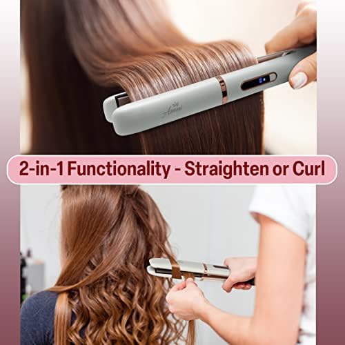 1 Inch Ceramic Plate Frizz-Fighting Hair Straightener for Smooth Sleek Locks - Image 5