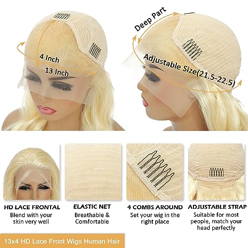 22 Inch Natural Straight 150% Density 613 Human Hair Wig for Women - Image 5