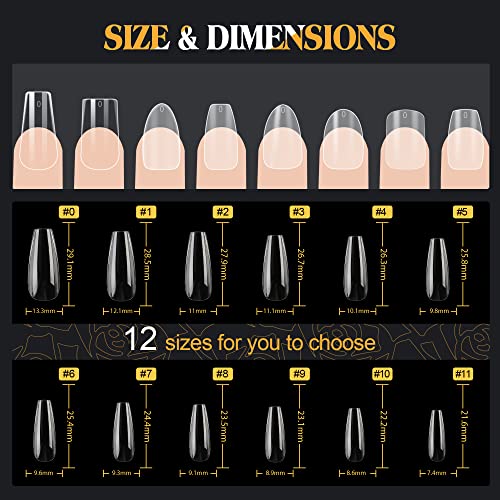 Coffin Gel Acrylic Nails - Image 4