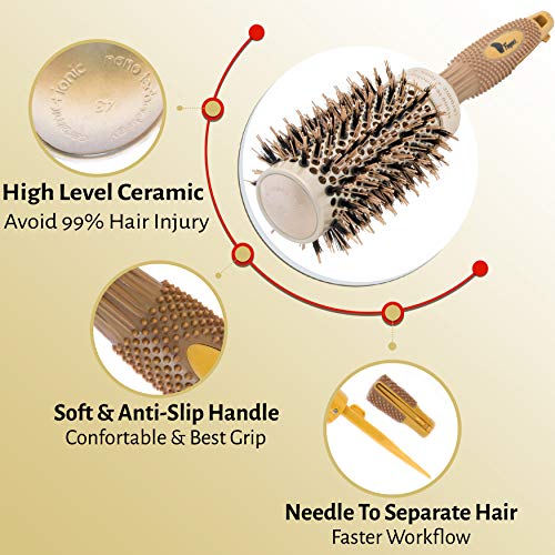 Professional 2-inch Round Hair Brush for Effortless Styling and Blow-Drying - Image 3