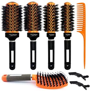 Professional Round Hair Brush for Styling All Hair Types, 9-inch