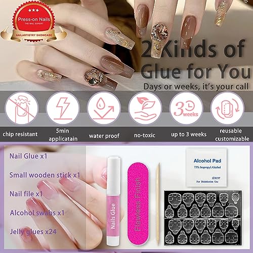 Chic Black White Ombre Acrylic Nails Set for Trendy Nail Art Design - Image 5