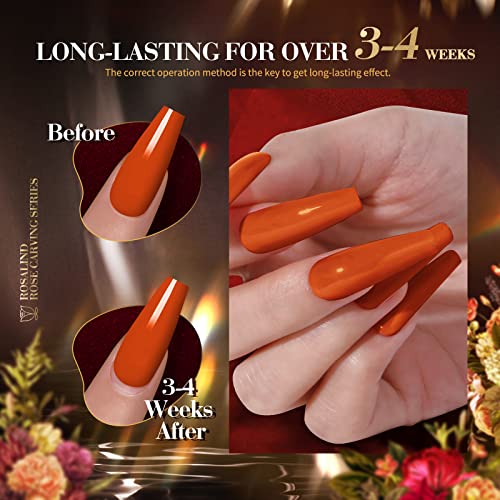 Creative Orange Nail Art Design Set with 10 Nail Stickers and Tools - Image 4