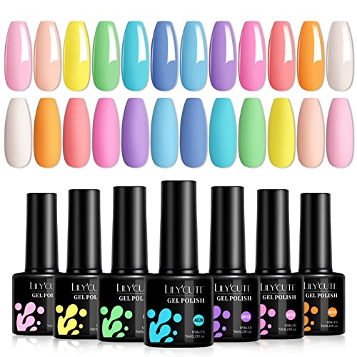 Vibrant Macaron Gel Nail Polish Set - 6 Colorful, Long-Lasting Shades - Image 7