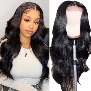 Human hair wig available at beauty supply store.