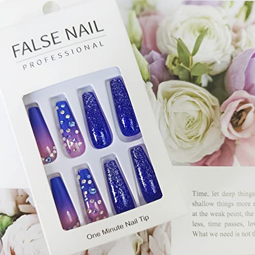 Stylish Coffin Shape Acrylic Nails for Trendy Nail Art Various Colors - Image 2