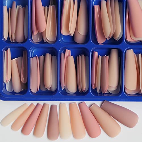 24 Piece Long Coffin Acrylic Nails Kit Durable & Stylish for DIY Nail Art - Image 5