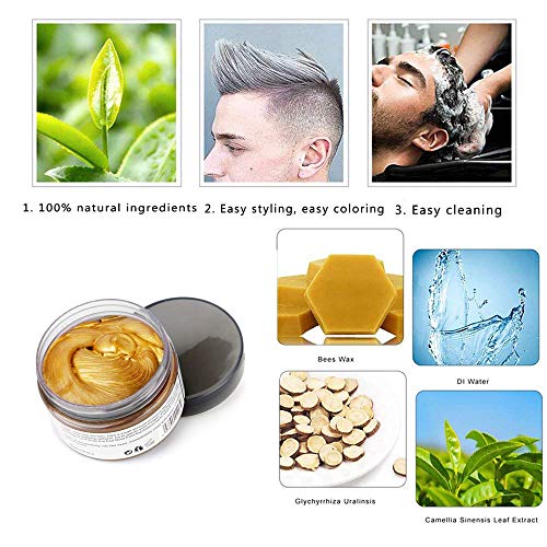 Blonde Temporary Hair Wax for Easy Styling and Color Change, 4 oz - Image 3