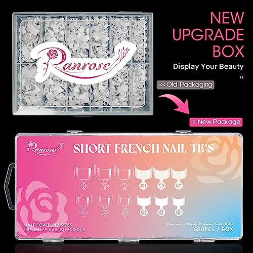 Short White Tip Acrylic Nails 24 Count for Effortless Nail Art and Styling - Image 2