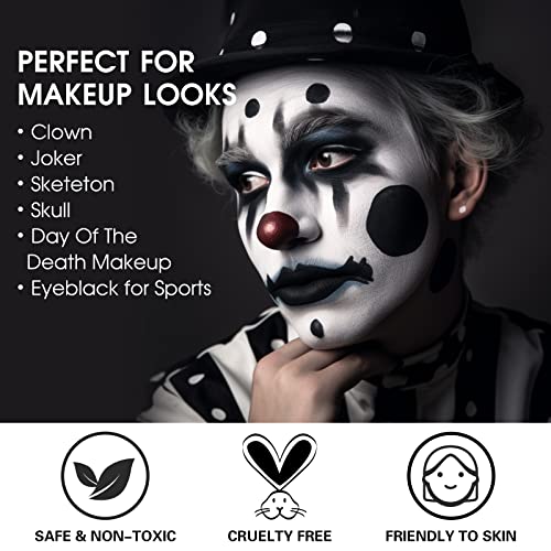 Black Halloween Makeup with Black Eyeshadow - Image 4
